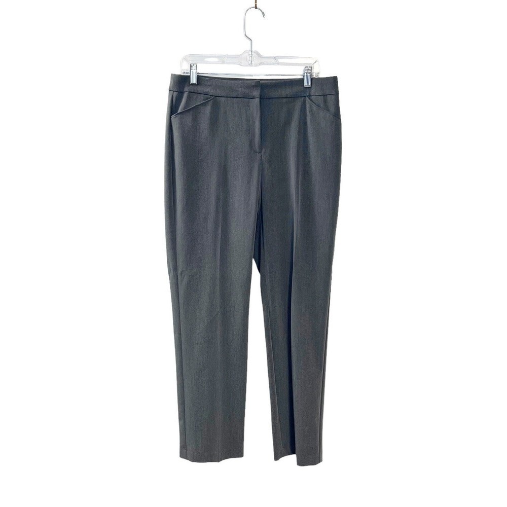 Chicos Womans  Size 1 Gray Business Professional Dress Pants